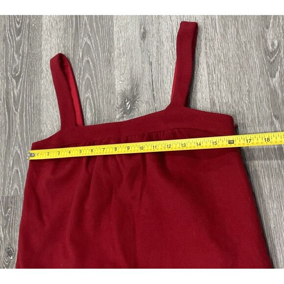 J. Crew Red Wool Cashmere Blend Soft Sleeveless‎ Dress Side Pockets Women Size 4 - Picture 6 of 8